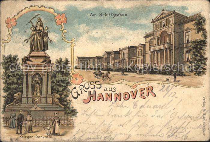 HANNOVER  CITY Kriegerdenkmal Am Schiffgraben Reichspost