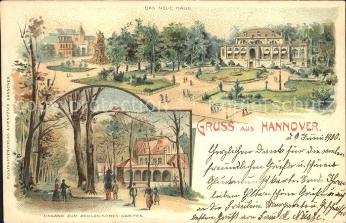HANNOVER  CITY Das Neue Haus Eingang zum Zoologischen Garten Reichspost