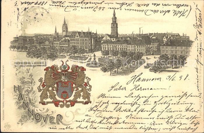 HANNOVER  CITY Friedrichswall und Altstadt Wappen