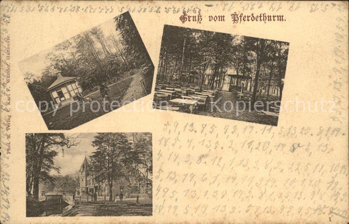 HANNOVER  CITY Pferdeturm Waldwirtschaft Gartenrestaurant