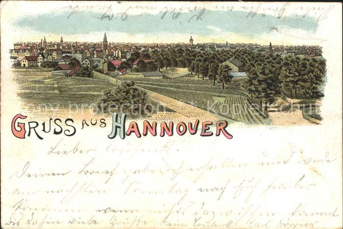HANNOVER  CITY Gesamtansicht Litho