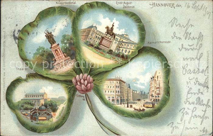 HANNOVER  CITY Kriegerdenkmal Ernst August Denkmal Karmarschstrasse Theater Klee