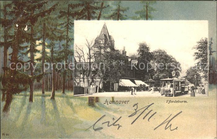 HANNOVER  CITY Waldrestaurant Pferdeturm Strassenbahn