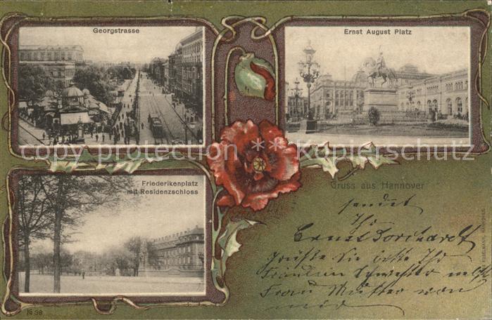 HANNOVER  CITY Georgstrasse Ernst August Platz Friederikenplatz Residenzschloss