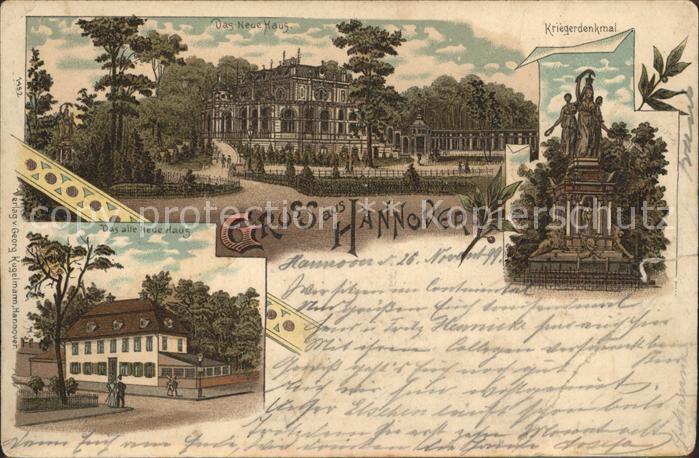 HANNOVER  CITY Neues Haus Kriegerdenkmal Reichspost