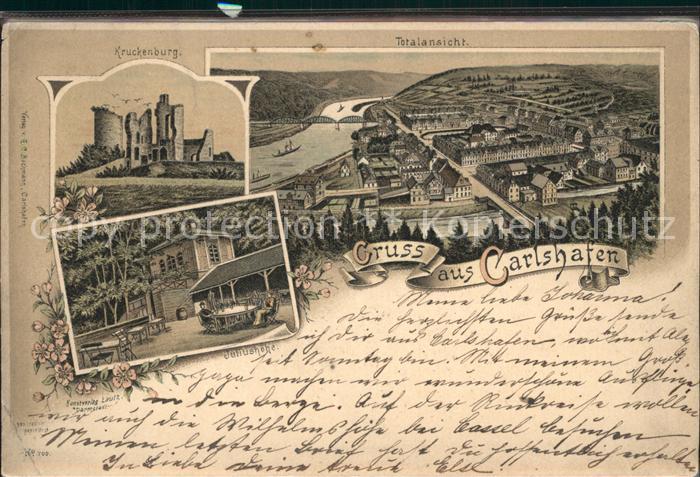 Carlshafen Kruckenburg Totalansicht Juliushoehe Reichspost