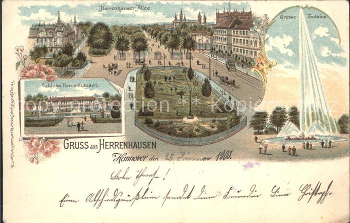 Herrenhausen Hannover Herrenhaeuser Allee Grosse Fontaine Schloss Reichspost