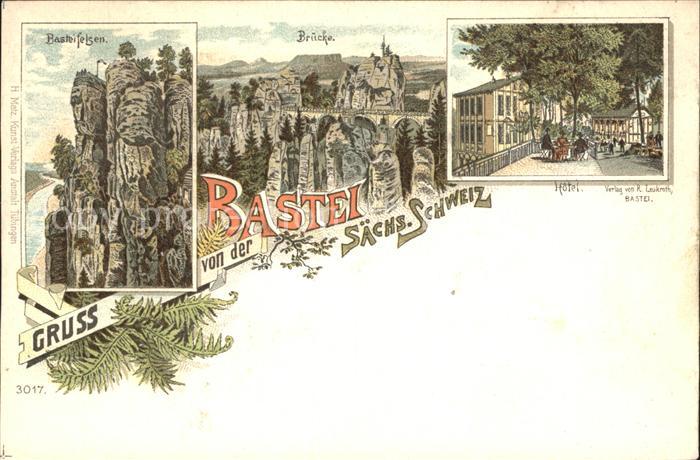 Saechsische Schweiz Bastei Felsen Bruecke Hotel