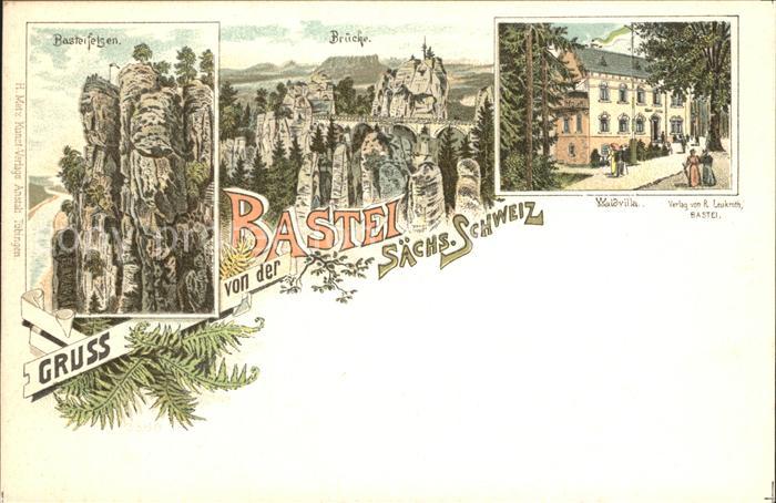 Saechsische Schweiz Bastei Felsen Bruecke Hotel