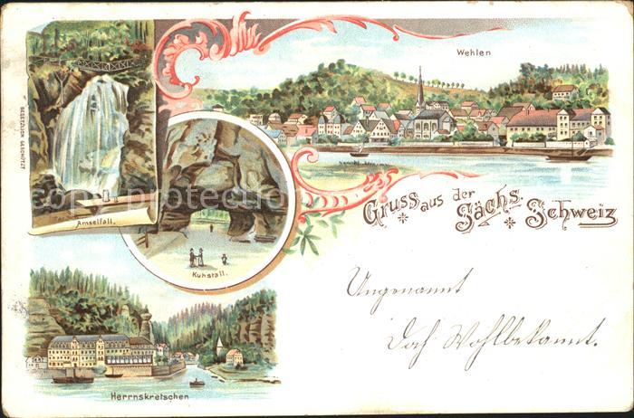 Saechsische Schweiz Amselfall Herrnskretschen Wehlen