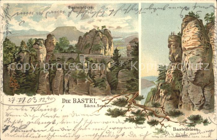 Bastei Saechsische Schweiz Bastei Felsen und Bruecke