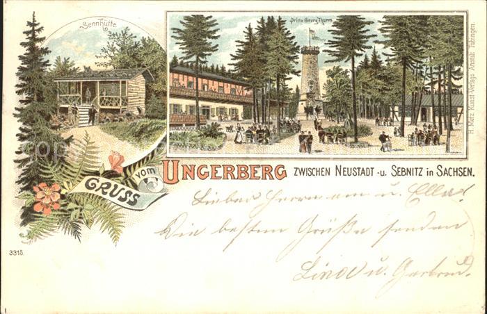 Neustadt Sachsen Sennhuette Gasthof Prinz Georg Thurm