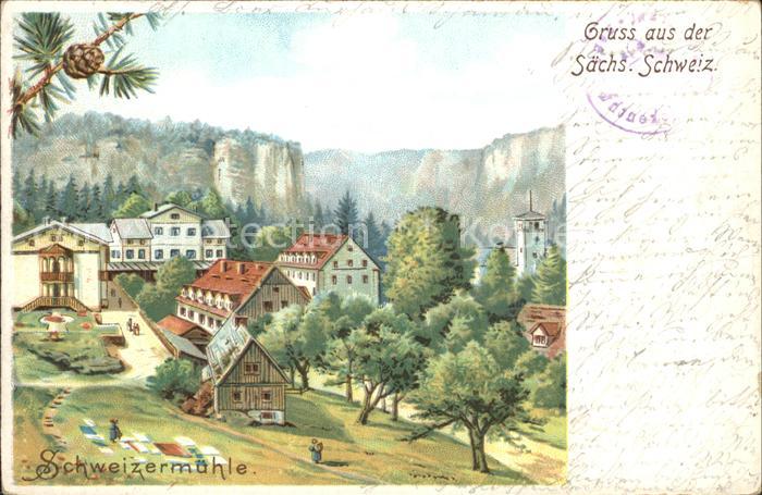 Bad Schweizermuehle Saechsische Schweiz Teilansicht