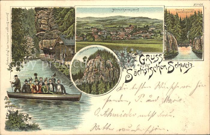 Hinterhermsdorf Panorama Bootsstation Hermannseck Obere Schleuse