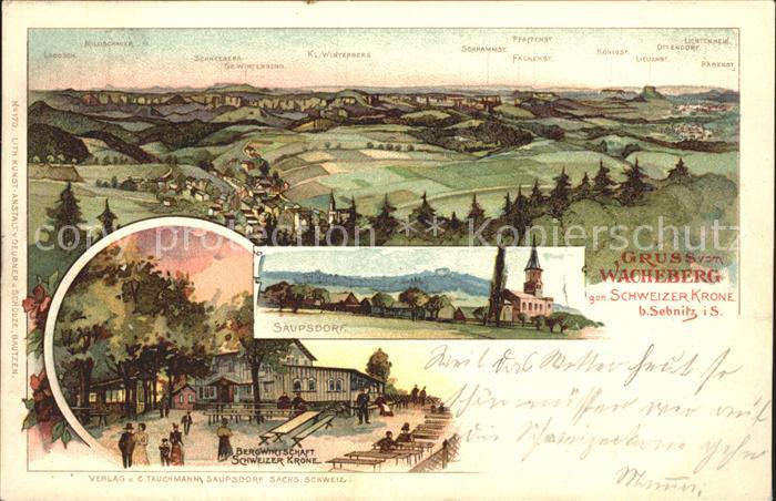 Sebnitz Panorama Bergwirtschaft Schweizer Krone Saupsdorf