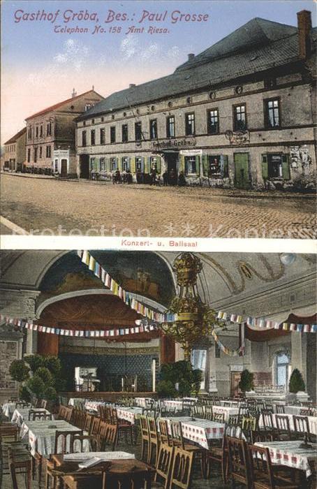 Riesa Sachsen Gasthof Groeba Konzert und Ballsaal