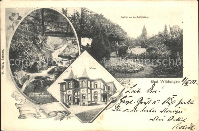 Bad Wildungen Wasserfall Curhaus Badehaus