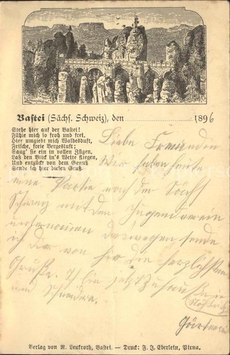 Bastei Saechsische Schweiz mit Basteibruecke