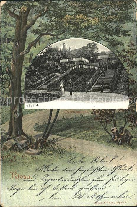 Riesa Sachsen Park Freitreppe