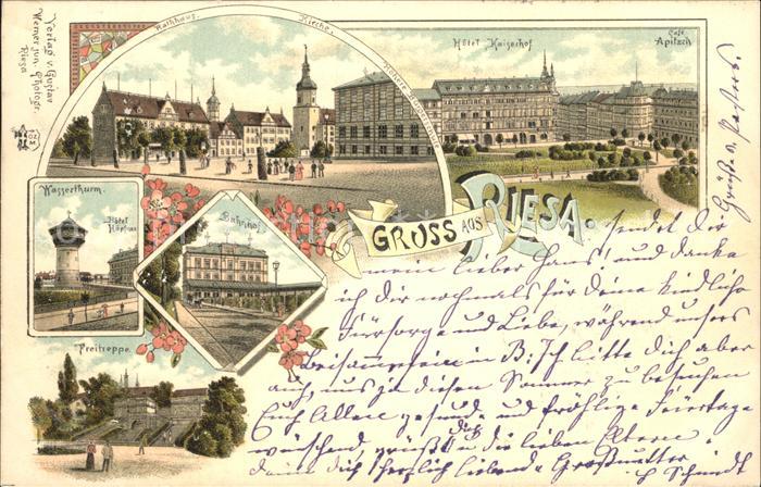 Riesa Sachsen Rathhaus Kirche Bahnhof Wasserthurm Hotel Hoepfner Park Freitreppe