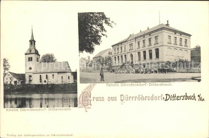Duerrroehrsdorf-Dittersbach Kirche Schule