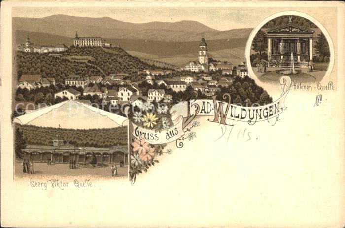 Bad Wildungen Teilansicht Georg Viktor Quelle Helenen Quelle