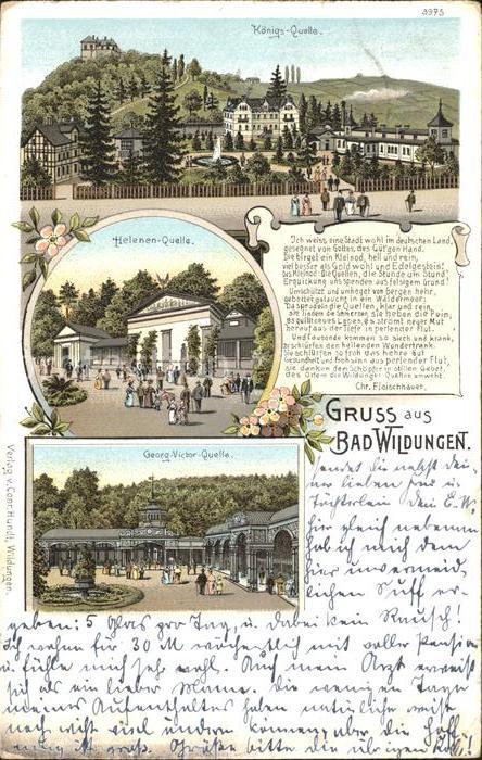 Bad Wildungen Koenigs Quelle Helenen Quelle Georg Victor Quelle