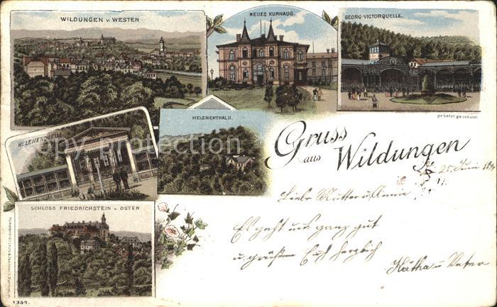 Bad Wildungen Westen Neues Kurhaus Georg Victor Quelle Helenenquelle Schloss Fri