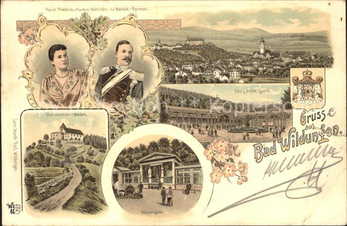 Bad Wildungen Fuerst Friedrich und Fuerstin Bathildis zu Waldeck Pyrmont Stammsc