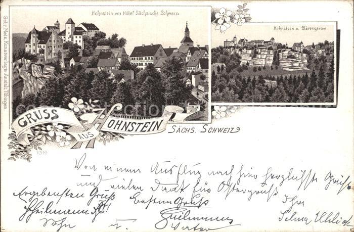 Hohnstein Saechsische Schweiz Hotel Saechsische Schweiz Baerengarten