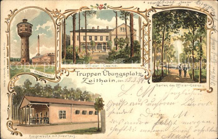 Zeithain Truppenuebungsplatz Wasserwerk Offizierscasino Garten Hauptwache mit Ar