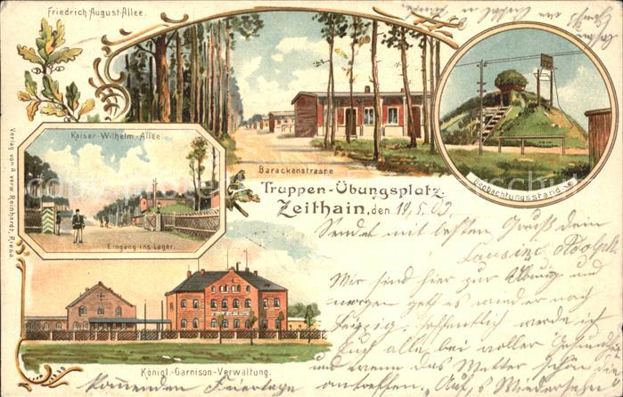 Zeithain Truppenuebungsplatz Friedrich August Allee Kaiser Wilhelm Allee Baracke