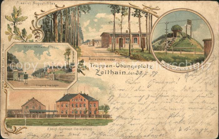 Zeithain Truppenuebungsplatz Friedrich August Allee Kaiser Wilhelm Allee Baracke