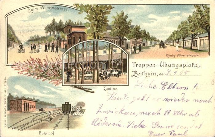 Zeithain Kaiser Wilhelm Str Koenig Albert Str Bahnhof Cantine