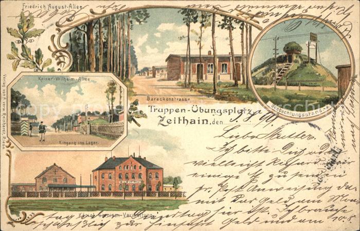 Zeithain Truppenuebungsplatz Friedrich August Allee Kaiser Wilhelm Allee Baracke