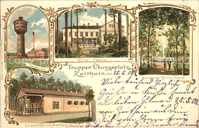 Zeithain Truppenuebungsplatz  Wasserwerk Offiziers Casino Garten Hauptwache mit