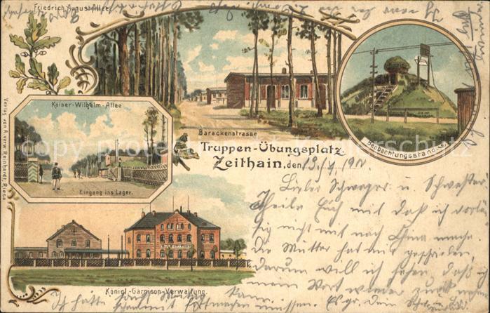Zeithain Truppenuebungsplatz Friedrich August Allee Kaiser Wilhelm Allee Baracke