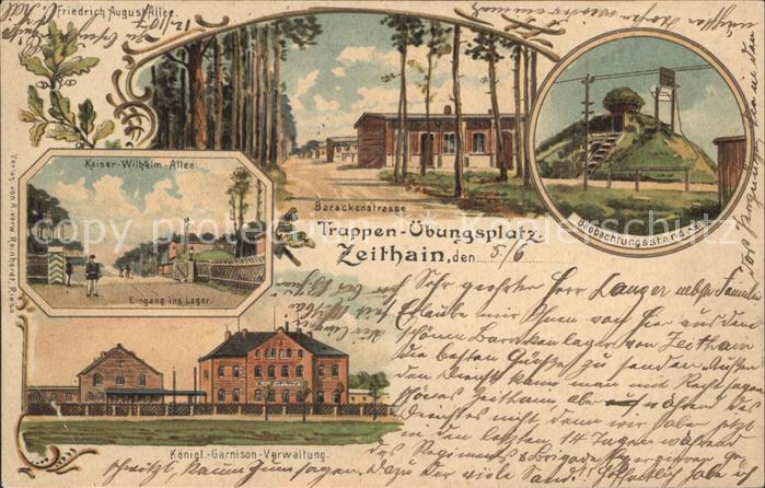 Zeithain Truppenuebungsplatz Friedrich August Allee Kaiser Wilhelm Allee Baracke