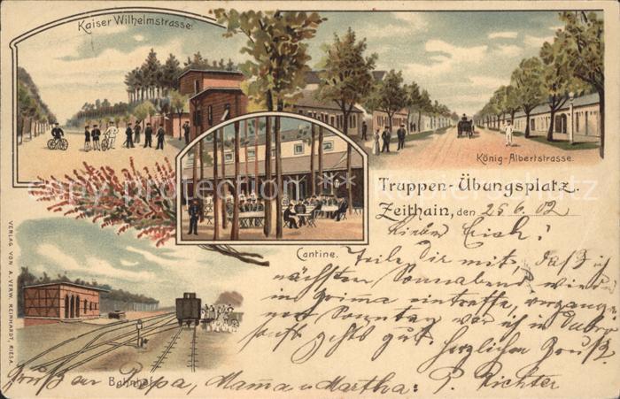 Zeithain TruppenuebungsplatzKaiser Wilhelm Str Koenig Albert Str Bahnhof
