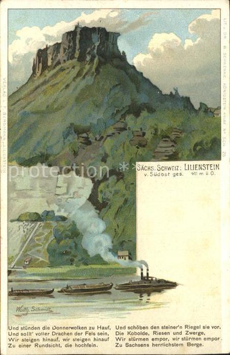 Saechsische Schweiz Lilienstein Elbepartie