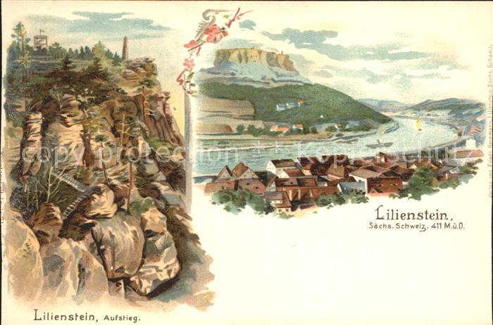 Saechsische Schweiz Lilienstein Aufstieg Elbepartie