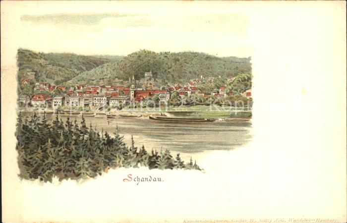 Bad Schandau Elbepartie Ortsansicht