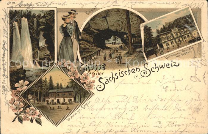 Saechsische Schweiz Amselfall Kuhstall Gasthaus Lichtenhainer Wasserfall Restaur