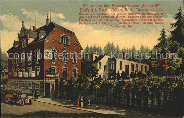 Ellefeld Sommerfrische Edelweiss Cafe Garten Etablissement