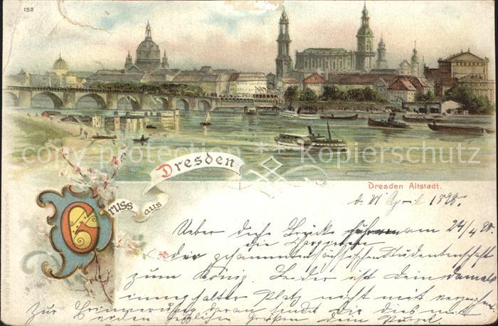 DRESDEN Elbe Altstadt Elbebruecke Reichspost