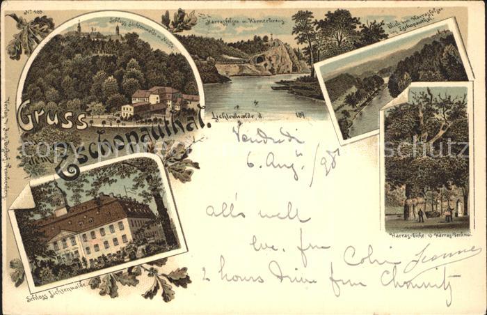 Lichtenwalde Sachsen Schloss Muehle Harrasfelsen Koernerkreuz Zschopautal Harras