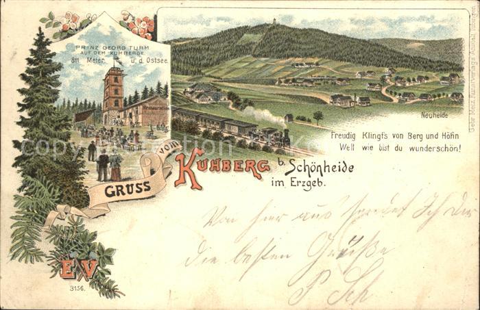 Schoenheide Erzgebirge Prinz Georg Turm Kuhberg Neuheide Eisenbahn Reichspost