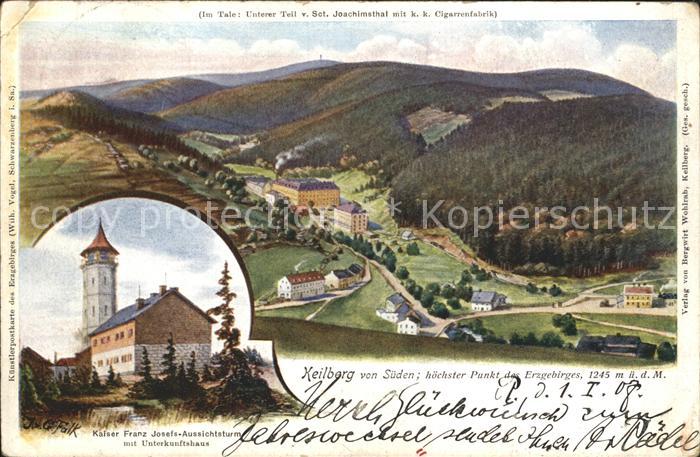 Keilberg Tschechien Panorama Kaiser Franz Josefs Aussichtsturm Bahnpost
