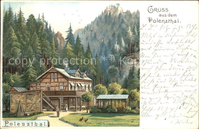 Polenztal Gaststaette Kuenstlerkarte