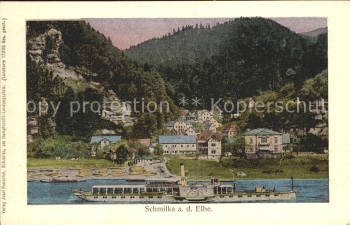 Schmilka Elbe Dampfer Lunakarte